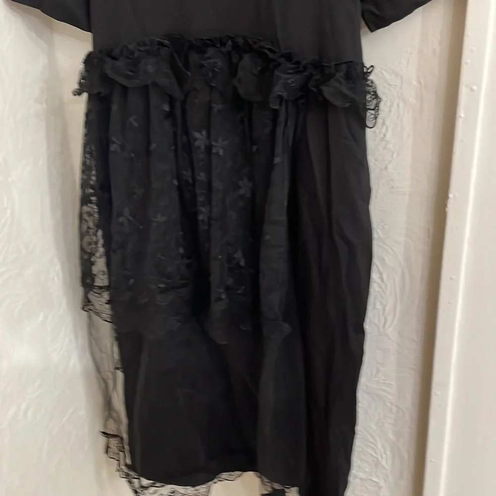 Simone Rocha Black Lace-Trim T-Shirt Maxi Dress - Picture 4 of 7
